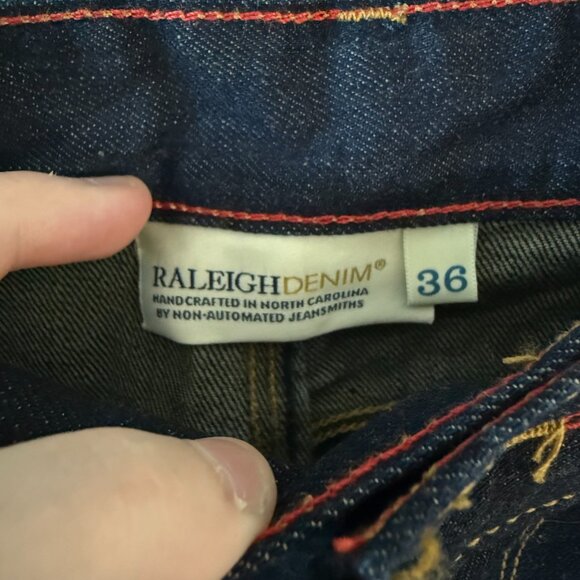 Raleigh Denim Workshop Graham Raw Selvedge Jeans Size 36 - Picture 2 of 6